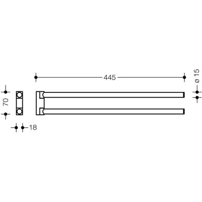 Hewi System 162 Doppelarm Handtuchhalter - towel rail Hewi System 162 Doppelarm Handtuchhalter - towel rail