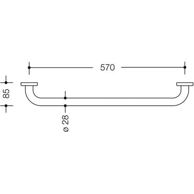 Hewi 477 Badetuchhalter - 570mm - Matt - Polyamid - Wandmontage Hewi 477 Badetuchhalter - 570mm - Matt - Polyamid - Wandmontage