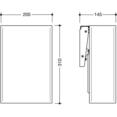 Hewi System 900 Abfallbehälter - Soft-close, Wandmontage, 6L Hewi System 900 Abfallbehälter - Soft-close, Wandmontage, 6L