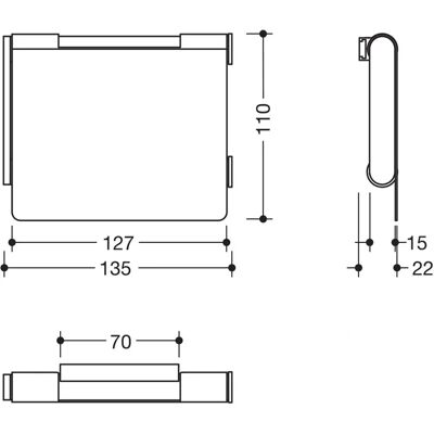 Hewi Modell 900 WC-Papierhalter - Wandmontage, Weiß, Edelstahl Hewi Modell 900 WC-Papierhalter - Wandmontage, Weiß, Edelstahl