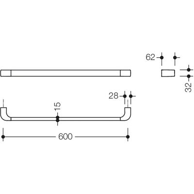 Hewi Metall-Wandgriff 600mm - Bad Sicherheitszugang Hewi Metall-Wandgriff 600mm - Bad Sicherheitszugang