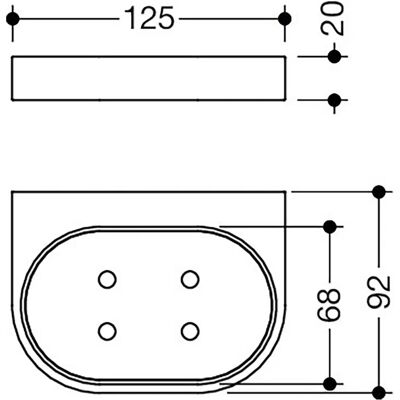 Hewi System 800 Seifenschale mit Halter - Wandmontage, Weiß Matt Hewi System 800 Seifenschale mit Halter - Wandmontage, Weiß Matt