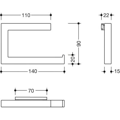 Hewi Quadratischer Wand-Tablare für Toilettenpapier - WC-Papierhalter Hewi Quadratischer Wand-Tablare für Toilettenpapier - WC-Papierhalter