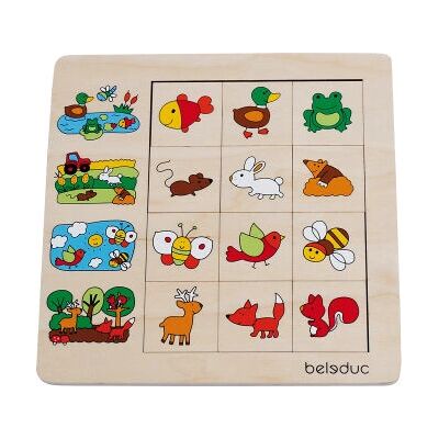 Beleduc Ambienti Puzzle 12 Animali - Set di ordinamento Beleduc Ambienti Puzzle 12 Animali - Set di ordinamento