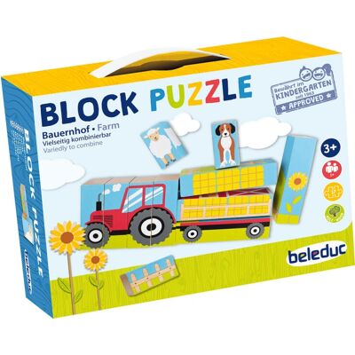 Puzzle di blocchi Beleduc 11300 - Fattoria Puzzle di blocchi Beleduc 11300 - Fattoria