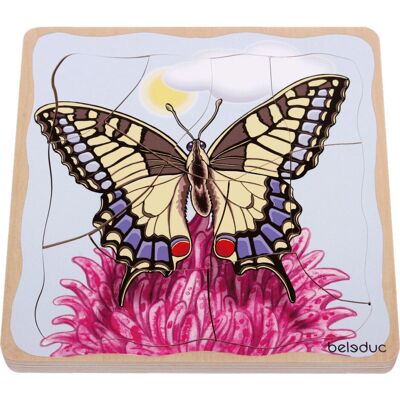 Puzzle Farfalla Beleduc - 28 Pezzi, Multistrato, Educativo Puzzle Farfalla Beleduc - 28 Pezzi, Multistrato, Educativo