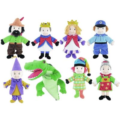 Hape 40318 - Set med 8 Marionetter - Pedagogiskt leksak Hape 40318 - Set med 8 Marionetter - Pedagogiskt leksak