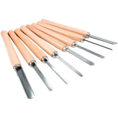 Set di 8 utensili per tornio in legno Scheppach Set di 8 utensili per tornio in legno Scheppach