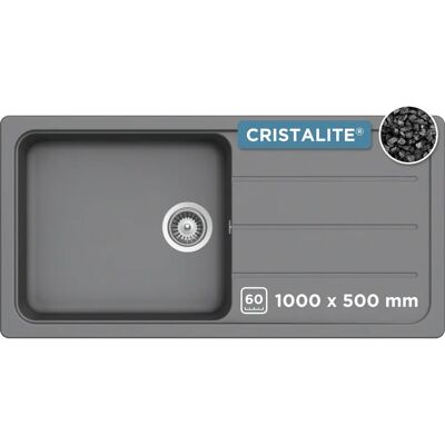 SCHOCK - Formhaus - Grau - Hauptbecken rechts - granite sink SCHOCK - Formhaus - Grau - Hauptbecken rechts - granite sink
