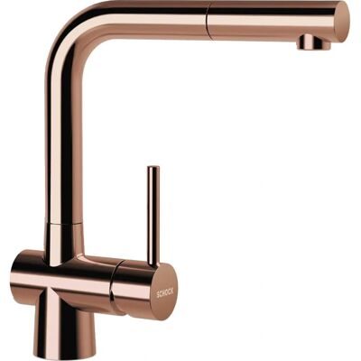 SCHOCK LAIOS SB - Torneira de cozinha dourada rosa com bica extensível SCHOCK LAIOS SB - Torneira de cozinha dourada rosa com bica extensível