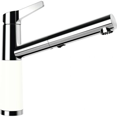 Grifo de Cocina SCHOCK SC-510 SB - Rociador Extraíble - Giro 120° - Blanco Grifo de Cocina SCHOCK SC-510 SB - Rociador Extraíble - Giro 120° - Blanco