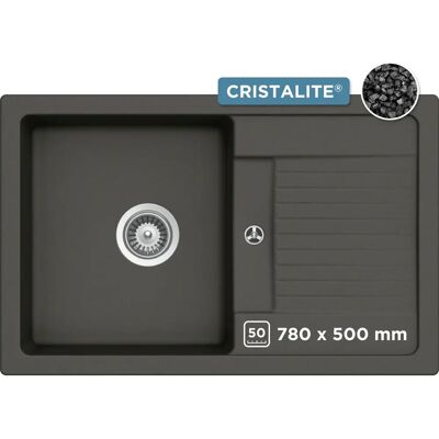 SCHOCK Lima D-100S Quarz Küchenspüle - Beidseitig, Asphalt, 78x50cm SCHOCK Lima D-100S Quarz Küchenspüle - Beidseitig, Asphalt, 78x50cm