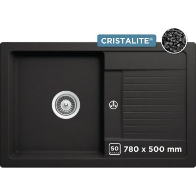 SCHOCK Lima D-100S Quarz Küchenspüle - Beidseitig, Schwarz SCHOCK Lima D-100S Quarz Küchenspüle - Beidseitig, Schwarz