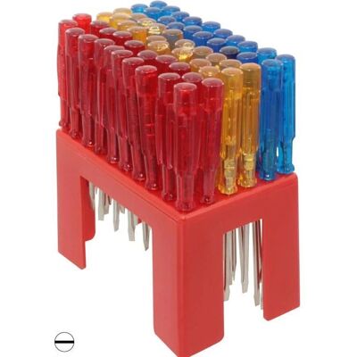 Donau Schraubenzieher-Set - 60 Stück, 3mm Klingen, 40/60/80mm - Spezialmaße Donau Schraubenzieher-Set - 60 Stück, 3mm Klingen, 40/60/80mm - Spezialmaße