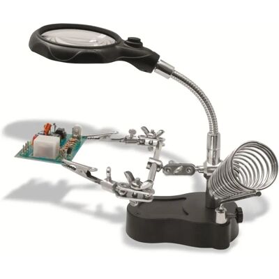 Donau Lupenleuchte mit LED - 3,5X/12X - 65mm Linse - Gelenkarm Donau Lupenleuchte mit LED - 3,5X/12X - 65mm Linse - Gelenkarm