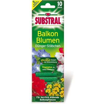 Bâtons d'engrais SUBSTRAL pour fleurs de balcon, 10 pièces - Publicité Bâtons d'engrais SUBSTRAL pour fleurs de balcon, 10 pièces - Publicité