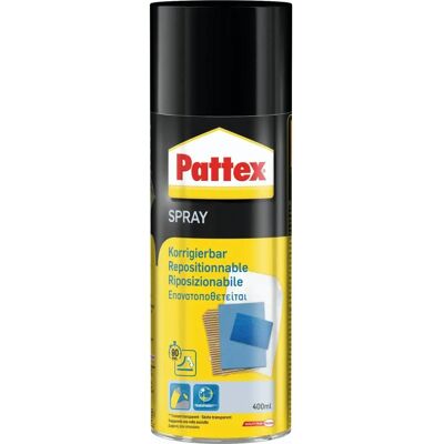 Pattex Power Spray 400ml - Pegamento en aerosol transparente y reposicionable Pattex Power Spray 400ml - Pegamento en aerosol transparente y reposicionable