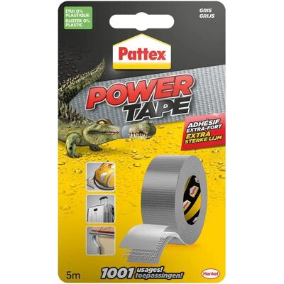 Pattex Power Tape - Fita de reparo - 5m - Cinza - Resistente Pattex Power Tape - Fita de reparo - 5m - Cinza - Resistente