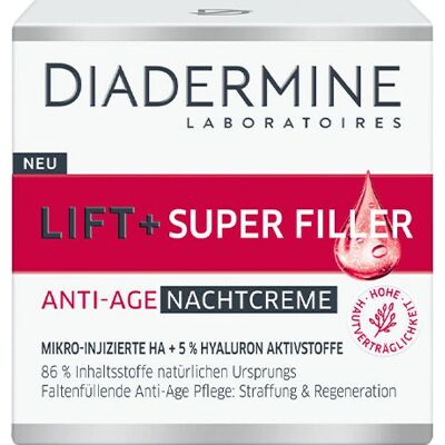 Diadermine Lift+ Super Filler Anti-Age Nachtcreme - Für Frauen Diadermine Lift+ Super Filler Anti-Age Nachtcreme - Für Frauen