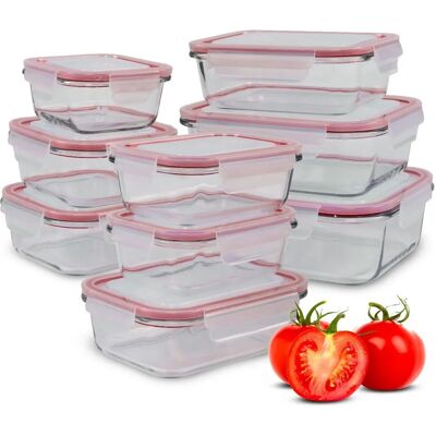 Set de rangement alimentaire rectangulaire Classbach FHD4011G - 9 pièces - Publicité Set de rangement alimentaire rectangulaire Classbach FHD4011G - 9 pièces - Publicité