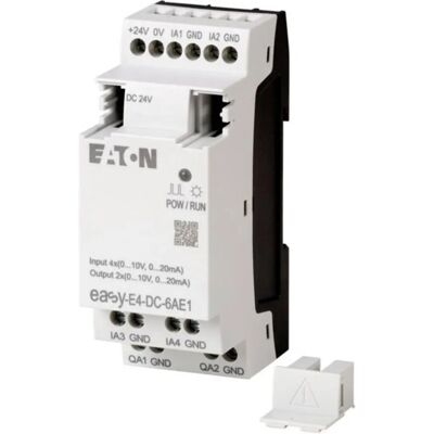 Eaton EASY-E4-DC-6AE1 - Ein-/Ausgangserweiterung - Analog, 24 V DC, 4 Eingänge, 2 Ausgänge Eaton EASY-E4-DC-6AE1 - Ein-/Ausgangserweiterung - Analog, 24 V DC, 4 Eingänge, 2 Ausgänge