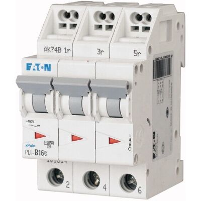 Eaton PLI-C16/3 Interruptor Automático Tipo C - 16A 3P Compacto Eaton PLI-C16/3 Interruptor Automático Tipo C - 16A 3P Compacto