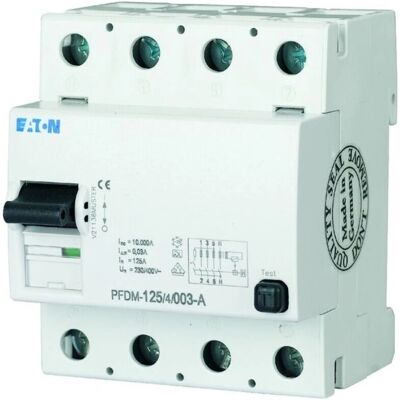 Eaton 102824 Disjoncteur différentiel - 100A, 4 pôles, 100mA, Type AC - Publicité Eaton 102824 Disjoncteur différentiel - 100A, 4 pôles, 100mA, Type AC - Publicité