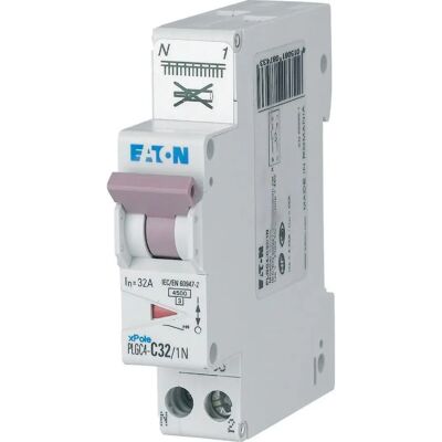 Eaton 1P+N 32A Typ C Leitungsschutzschalter - DIN-Schienenmontage Eaton 1P+N 32A Typ C Leitungsschutzschalter - DIN-Schienenmontage