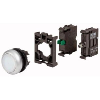 Eaton M22-DL-W-K10LED-BVP Trykknap - IP67 LED-lyskapslet plastforring Eaton M22-DL-W-K10LED-BVP Trykknap - IP67 LED-lyskapslet plastforring