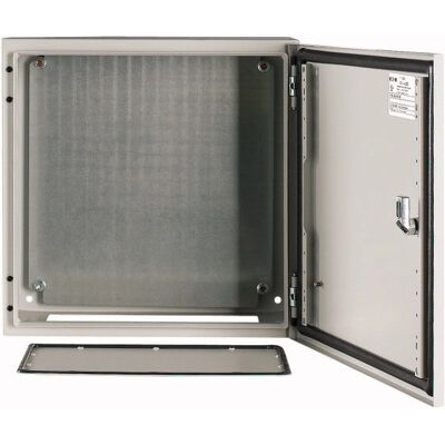 Eaton Wandmontageregalschrank - IP66 Stahlgehäuse mit Montageplatte Eaton Wandmontageregalschrank - IP66 Stahlgehäuse mit Montageplatte