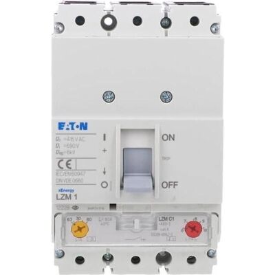 Disjoncteur Eaton LZMC1-A80-I 3P - 80A, 36kA, IP20 - Publicité Disjoncteur Eaton LZMC1-A80-I 3P - 80A, 36kA, IP20 - Publicité