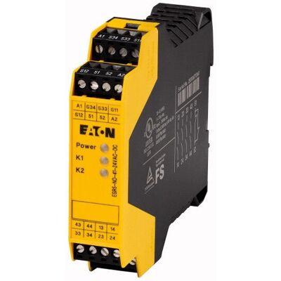 Relais de sécurité Eaton ESR5-NO-41-24VAC-DC - Jaune Module de Sécurité Compact - Publicité Relais de sécurité Eaton ESR5-NO-41-24VAC-DC - Jaune Module de Sécurité Compact - Publicité