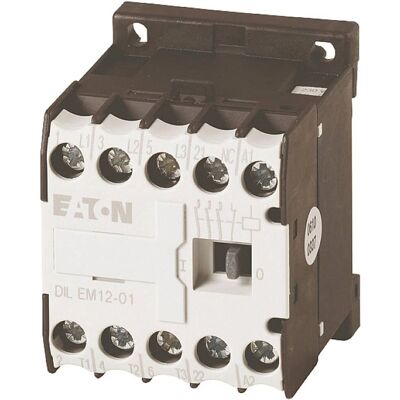 Eaton Eaton DILEM12-01-G 24VDC 5.5kW Kontaktor - Kraftrelä Eaton Eaton DILEM12-01-G 24VDC 5.5kW Kontaktor - Kraftrelä