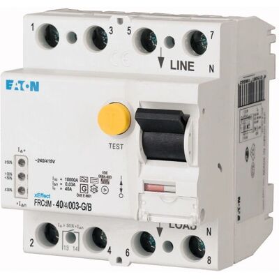 Eaton FRCDM-40/4/003-G/B Leitungsschutzschalter - 4-polig, 40A, 0,03A Empfindlichkeit Eaton FRCDM-40/4/003-G/B Leitungsschutzschalter - 4-polig, 40A, 0,03A Empfindlichkeit