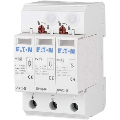 Eaton SPPVT2-10-2+PE-AX Überspannungsableiter steckbar - 1000V DC, Hutschiene Eaton SPPVT2-10-2+PE-AX Überspannungsableiter steckbar - 1000V DC, Hutschiene