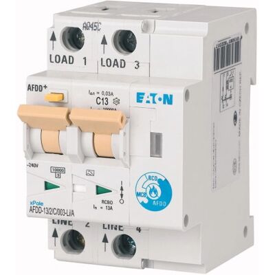 Eaton AFDD-13/2/C/003-LI/A Leitungsschutzschalter 2-polig - Brandschutzschalter - Für den Außenbereich Eaton AFDD-13/2/C/003-LI/A Leitungsschutzschalter 2-polig - Brandschutzschalter - Für den Außenbereich