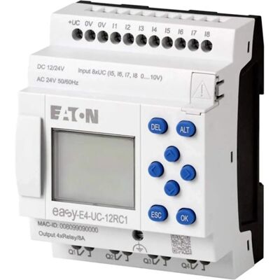 Eaton easyE4 Steuerrelais - IP20, 8DI, 4DO, Ethernet Eaton easyE4 Steuerrelais - IP20, 8DI, 4DO, Ethernet