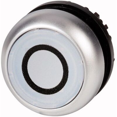 Eaton Weiß M22-DL-W-X0 Drucktaster - Rund, Flach, Chrom IP67/IP69K Eaton Weiß M22-DL-W-X0 Drucktaster - Rund, Flach, Chrom IP67/IP69K