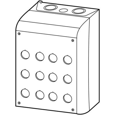 Caja eléctrica Eaton M22-I12 - IP66, 12 estaciones, Gris Caja eléctrica Eaton M22-I12 - IP66, 12 estaciones, Gris