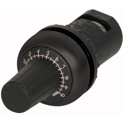 Eaton M22S-R10K Schwarz Potentiometer - Widerstand 10kΩ, 1 W, Frontmontage Eaton M22S-R10K Schwarz Potentiometer - Widerstand 10kΩ, 1 W, Frontmontage