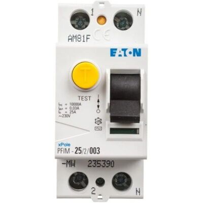 Eaton RCCB 25A 2P 30mA Typ AC - Fehlerstromschutzschalter Eaton RCCB 25A 2P 30mA Typ AC - Fehlerstromschutzschalter