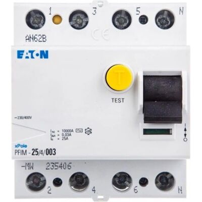 Eaton Fehlerstromschutzschalter 4P 25A 30mA Typ AC Eaton Fehlerstromschutzschalter 4P 25A 30mA Typ AC