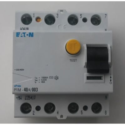 Eaton RCCB 40A 4p Tipo AC - Interruptor diferencial Eaton RCCB 40A 4p Tipo AC - Interruptor diferencial