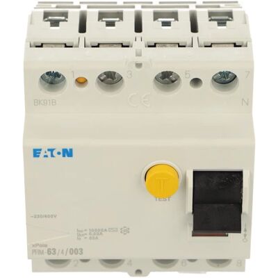 Eaton 63A 4p Interruptor diferencial - RCD Eaton 63A 4p Interruptor diferencial - RCD