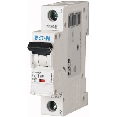 Interruptor Eaton PXL-B40/1 - 40A, Tipo B, Montaje en DIN Interruptor Eaton PXL-B40/1 - 40A, Tipo B, Montaje en DIN