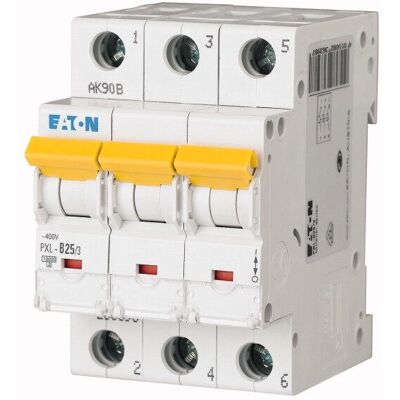 Eaton PXL-B25/3 Leitungsschutzschalter - 3P, 25A, Typ B Eaton PXL-B25/3 Leitungsschutzschalter - 3P, 25A, Typ B