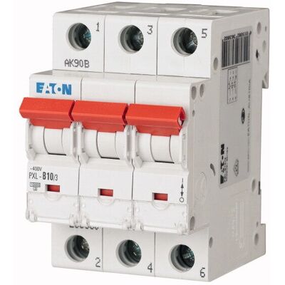 Eaton PXL-C10/3 3-poliger 10A Leitungsschutzschalter - Sicherungsautomat Eaton PXL-C10/3 3-poliger 10A Leitungsschutzschalter - Sicherungsautomat