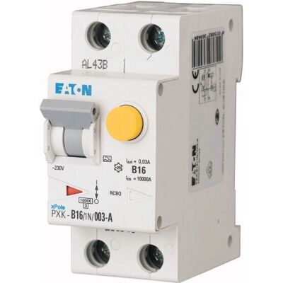 Interruptor Eaton PXK-C16/1N/003-A - 2 polos 16A 30mA Tipo C Interruptor Eaton PXK-C16/1N/003-A - 2 polos 16A 30mA Tipo C