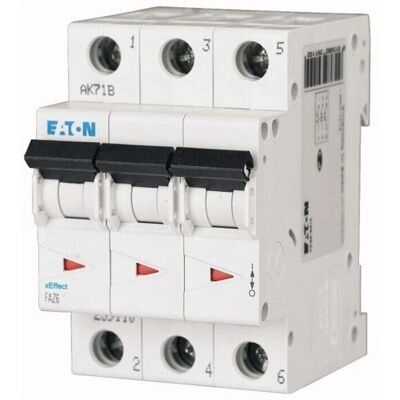 Eaton Interrupteur 3P 32A - Courbe C - 6kA - Montage DIN - Publicité Eaton Interrupteur 3P 32A - Courbe C - 6kA - Montage DIN - Publicité