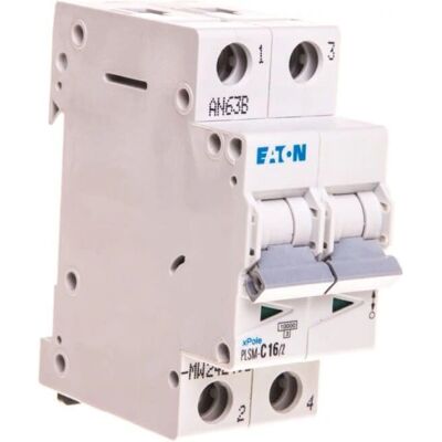 Interruptor Eaton 2P 16A - Tipo C - 10kA - Montaje en DIN Interruptor Eaton 2P 16A - Tipo C - 10kA - Montaje en DIN